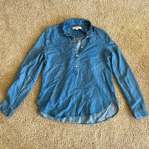 Loft Denim Blouse Size M